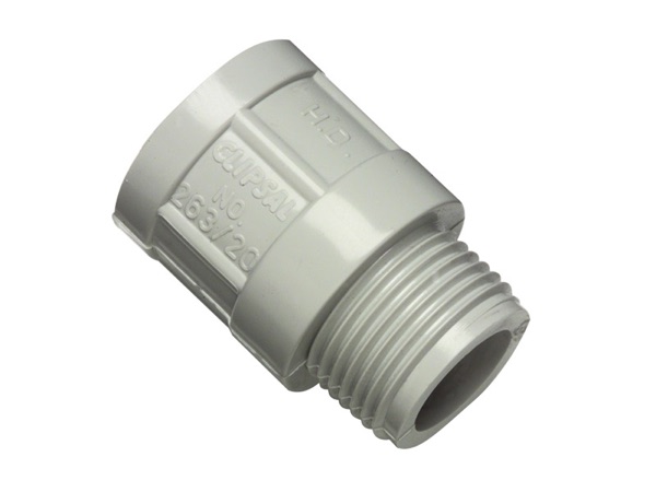 Conduit Connector Plain to Adaptor Screw 50mm