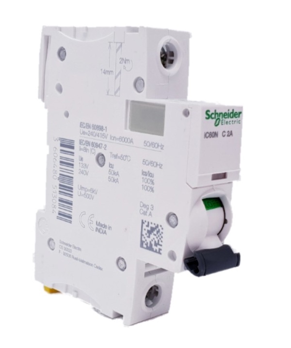 Schneider Circuit Breaker IC60N 1 Pole 2A