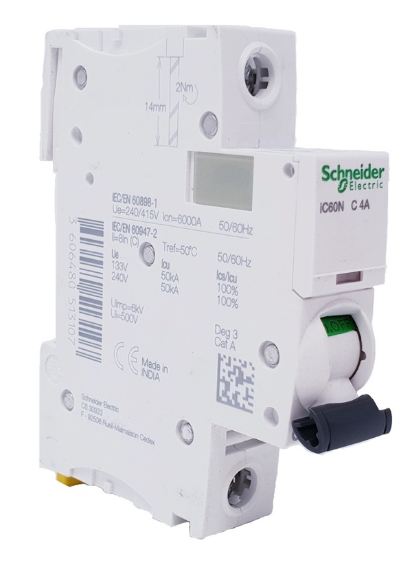 Schneider Circuit Breaker IC60N 1 Pole 4A