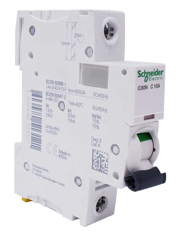 Schneider Circuit Breaker IC60N 1 Pole 10A