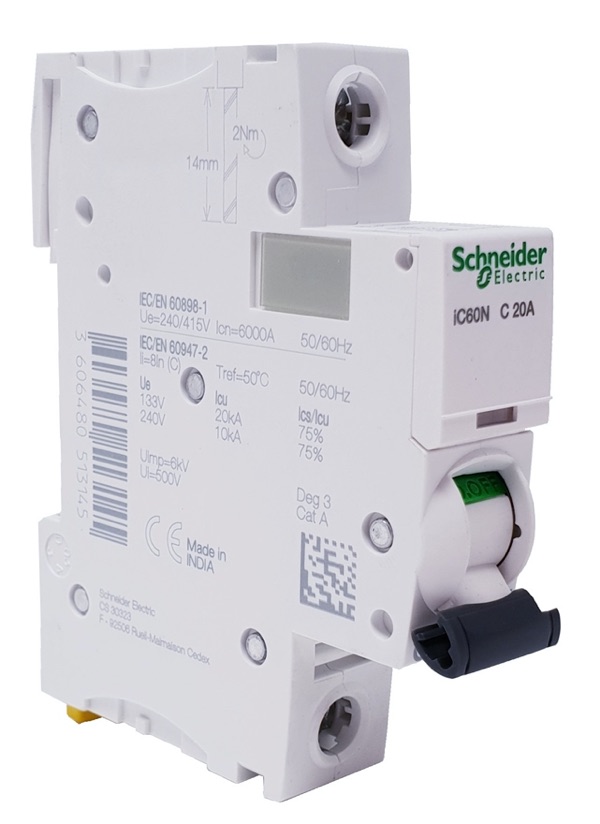 Schneider Circuit Breaker IC60N 1 Pole 20A