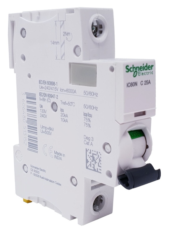 Schneider Circuit Breaker IC60N 1 Pole 25A