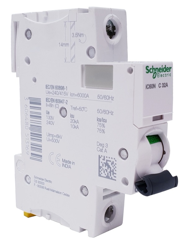 Schneider Circuit Breaker IC60N 1 Pole 32A