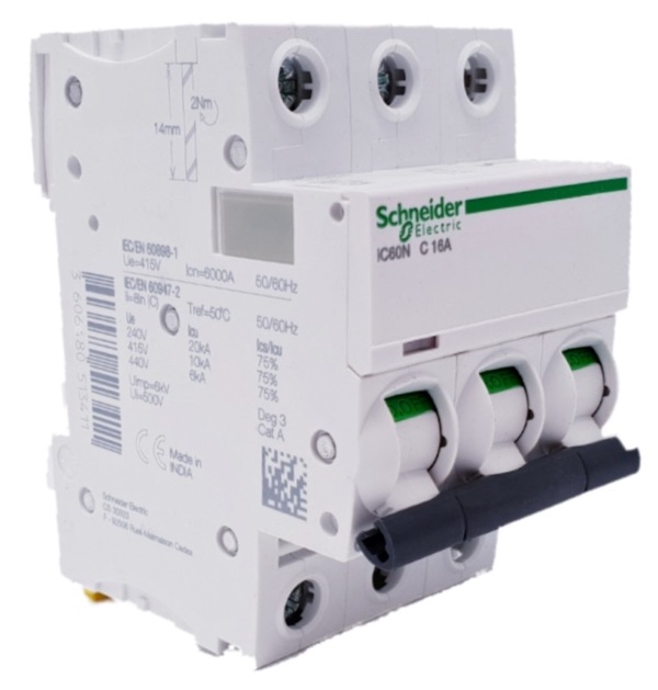 Schneider Circuit Breaker IC60N 3 Pole 16A