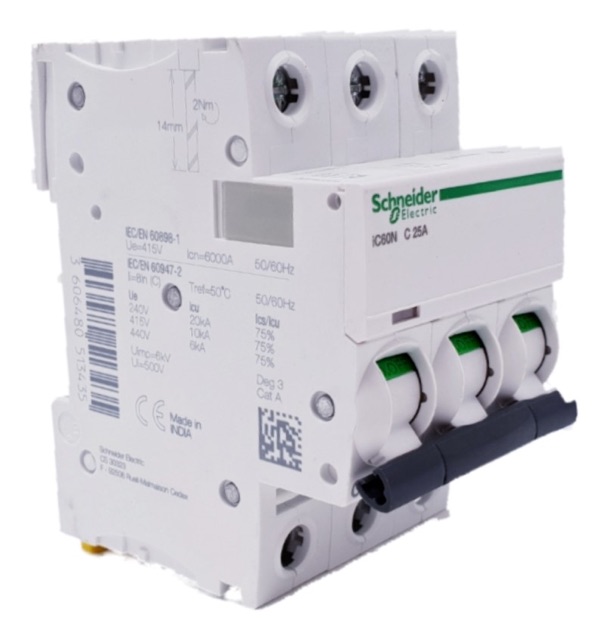 Schneider Circuit Breaker IC60N 3 Pole 25A