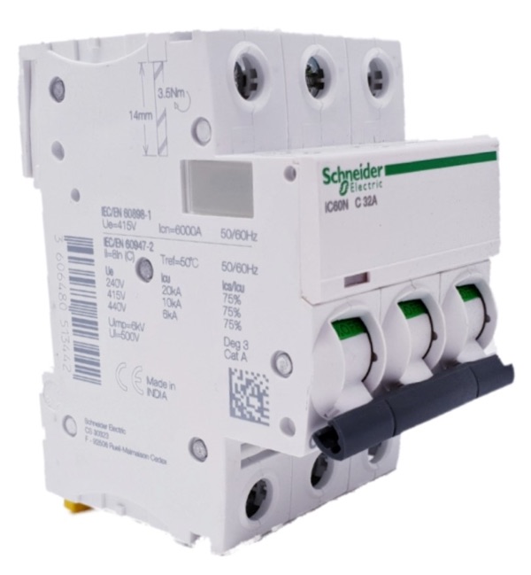 Schneider Circuit Breaker IC60N 3 Pole 32A