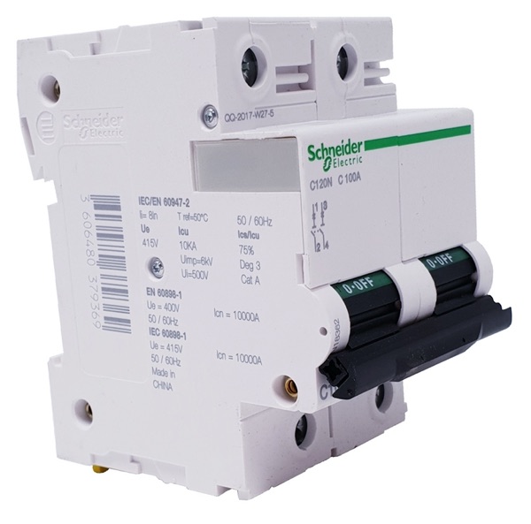 Schneider Circuit Breaker C120N 2 Pole 100A
