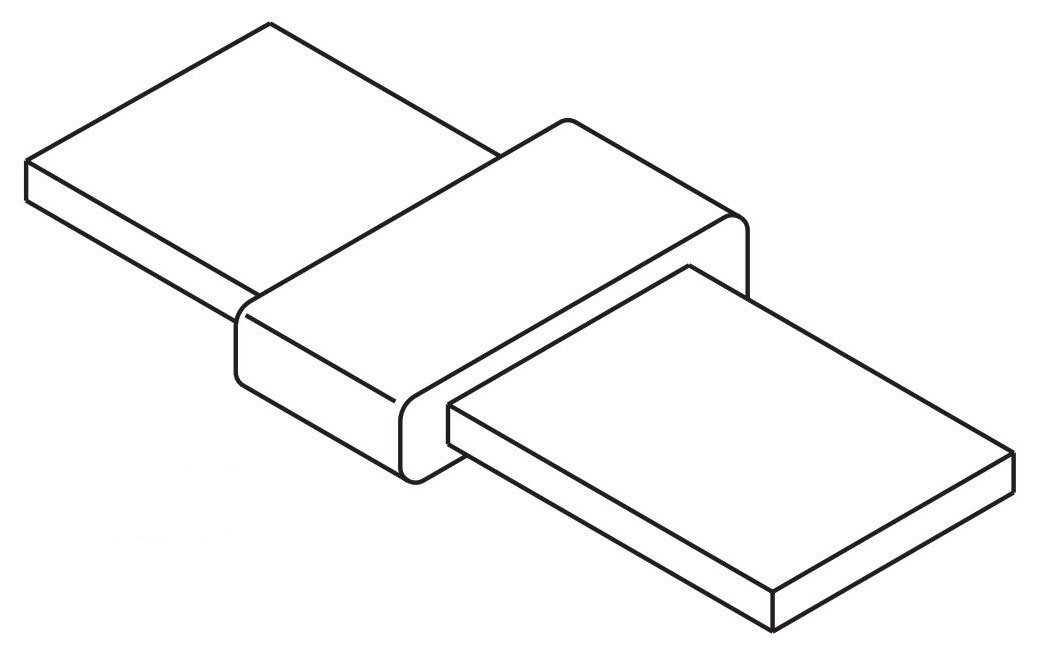 Mold Erico 90+F20 Bus Bar Horz Splice inline joint 25x3mm