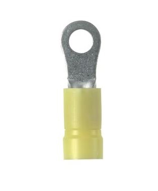 Ring Terminal Yellow 10mm 25Pk
