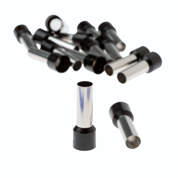 Bootlace Ferrule 25mm Black 50PK