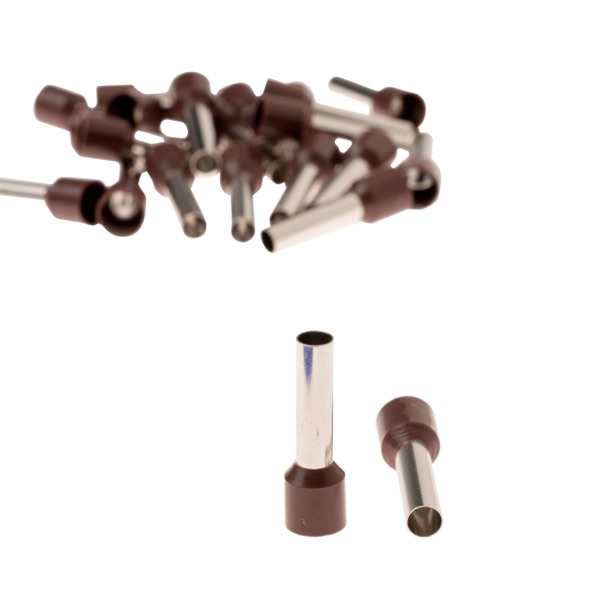 Bootlace Ferrule 10mm Brown 100PK