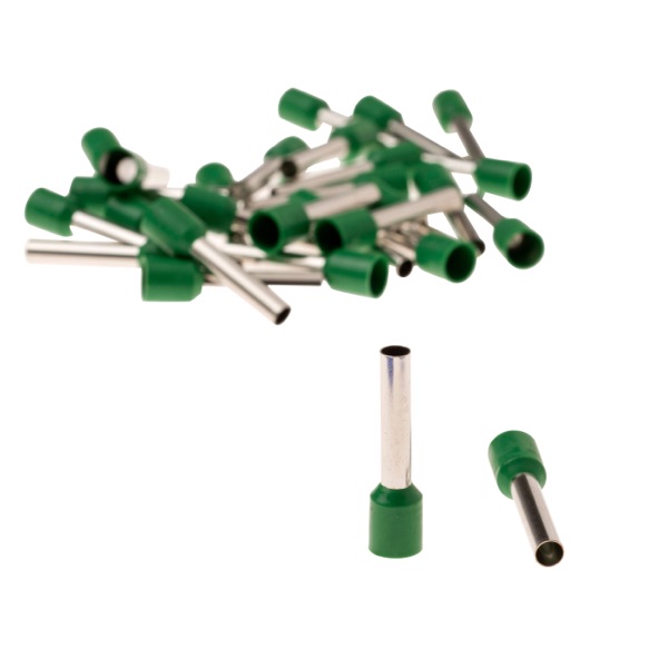 Bootlace Ferrule 6mm Green 100PK