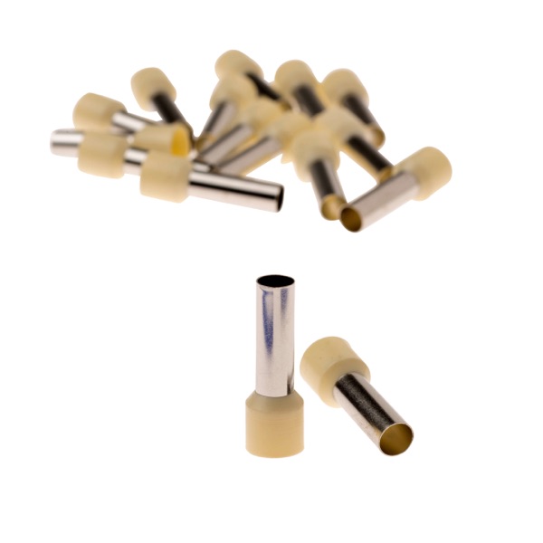 Bootlace Ferrule 16mm Ivory 100PK