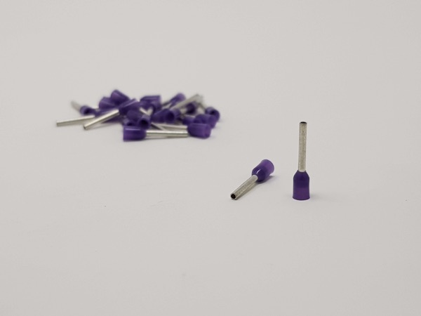 Bootlace Ferrule 0.25mm Purple 100PK