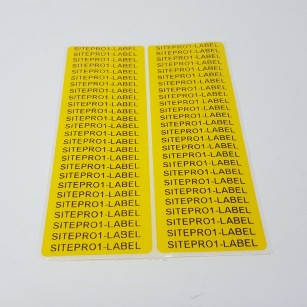 Yellow Feeder Labels 150x50mm Printed