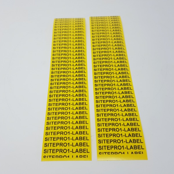 Yellow Feeder Labels 250x50mm Printed