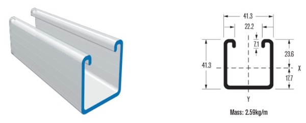 Strut HDG 41x41x2.5mm 3M