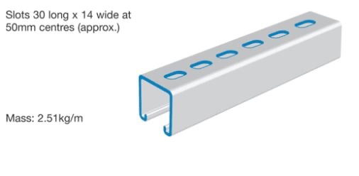 Strut Slotted Unistrut HDG 41x41x2.5mm 6M