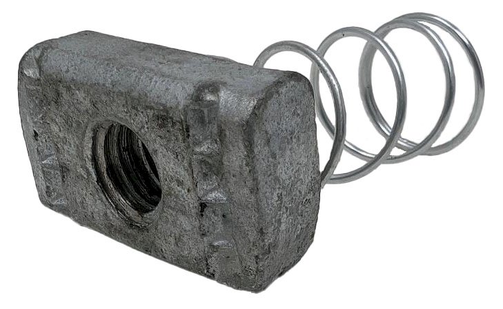 Strut Nut w Spring Unist HDG P1000/P2000 M10
