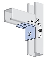 Angle Fitting Plate HDG 90D 51x48mm