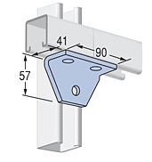 Angle Fitting Plate HDG 90D 90x57mm
