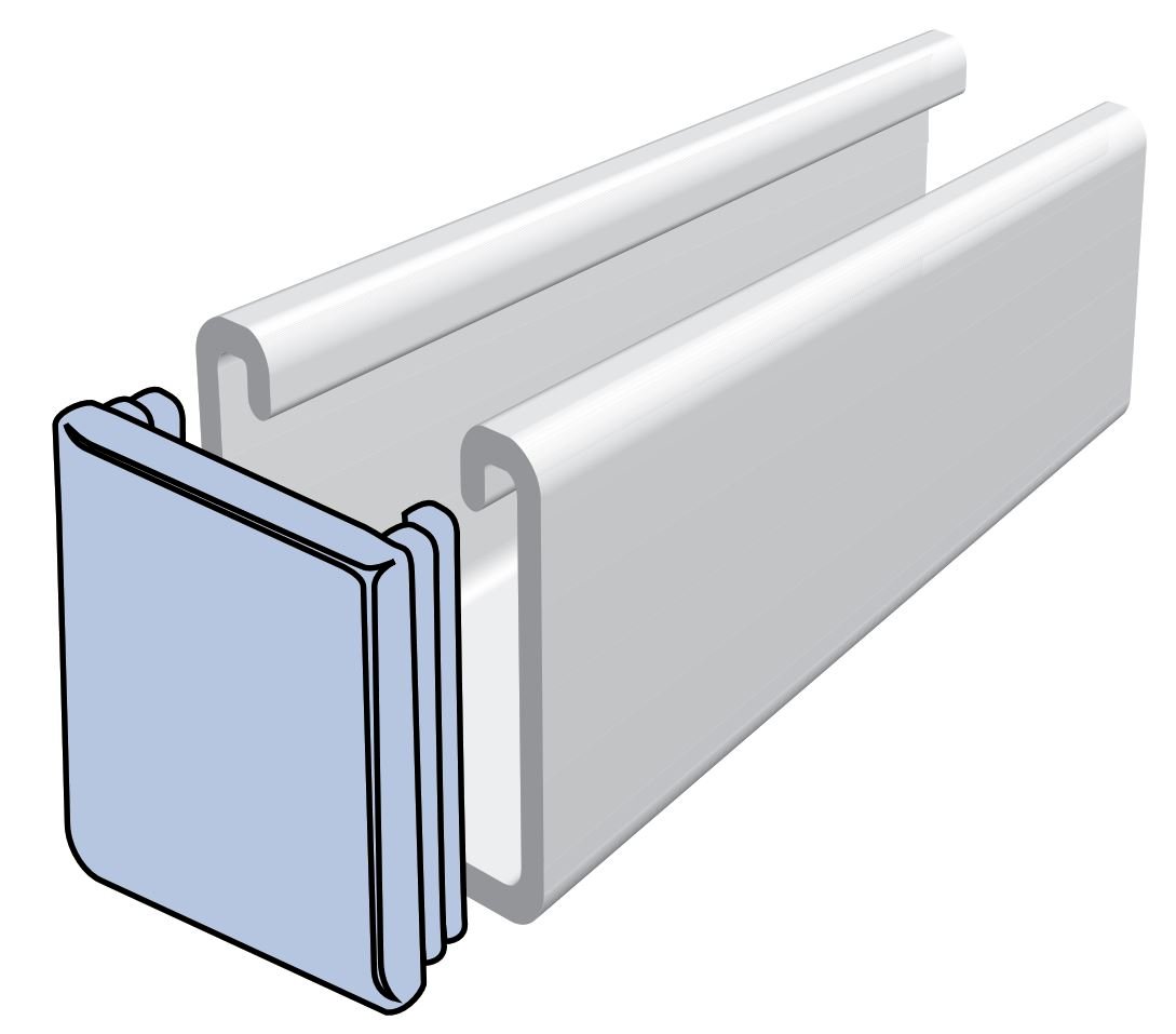 Strut End Cap PVC P1000/P2000