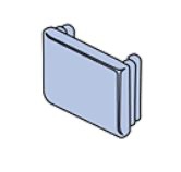 Strut End Flat Cap Unist PVC P3300/P4000 Grey