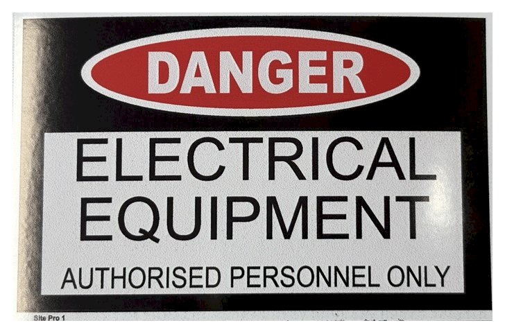 Danger Electrical Equip Auth Only 70x45 Label