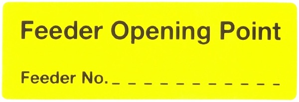 Feeder Opening Point 75x25 Label