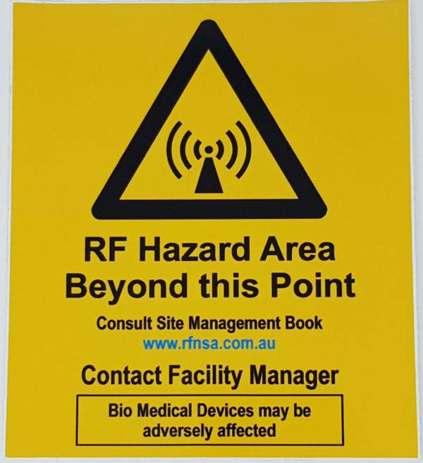 MERCS 1 RF Hazard Area 175x200 Label