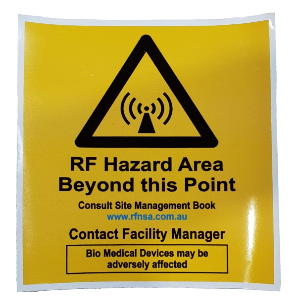 MERCS 1 RF Hazard Area 350x400 Label