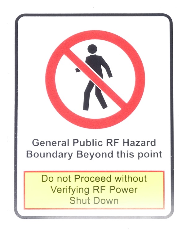 MERCS 3 General Public RF Hazard 100x130 Label
