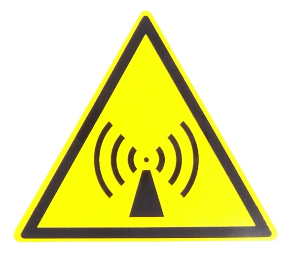 MERCS 5 RF Radiation Symbol 75x75 Label