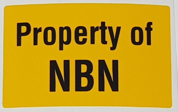 Property of NBN 55x90 Label