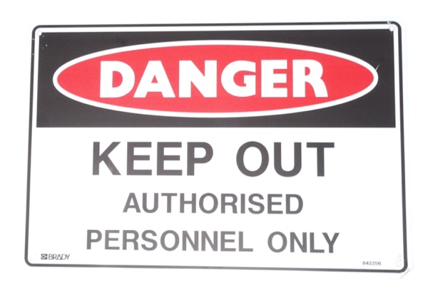 Danger Keep Out Authorised Personnel Only 450x300 Metal