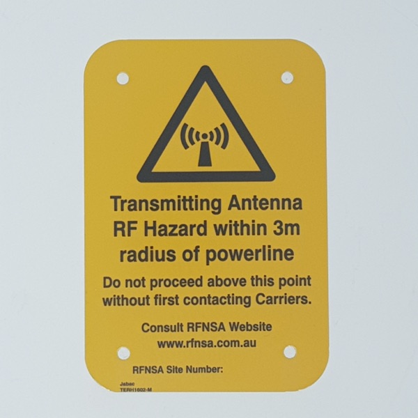 MERCS 8 RF Hazard Area 3M 100x145 Metal