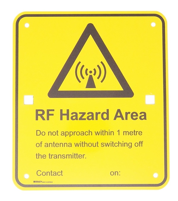 MERCS 8B RF Hazard Area 1M 175x200 Metal