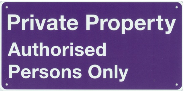 Private Property Authorised Persons Only 400x200 Metal
