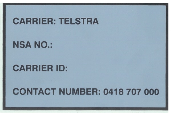 Site ID Plate 80x120 Metal