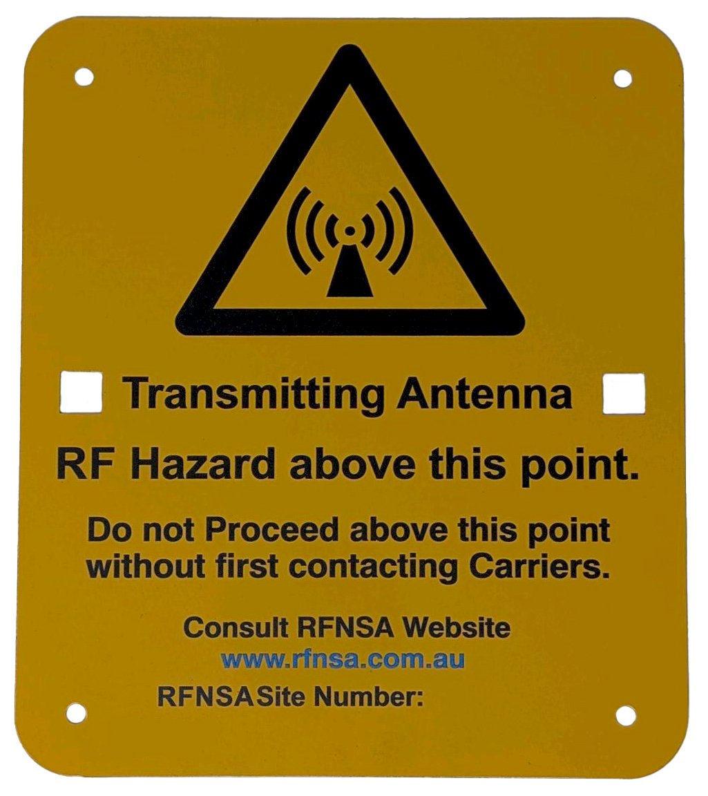 #15 Transmitting Antenna RF Hazard 200x175 Metal