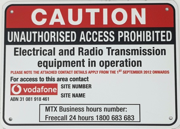Caution Unauthorised Access Prohibited 250x175 Metal