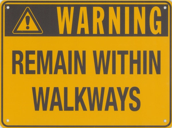 Warning Remain Within Walkways 300x225 Metal