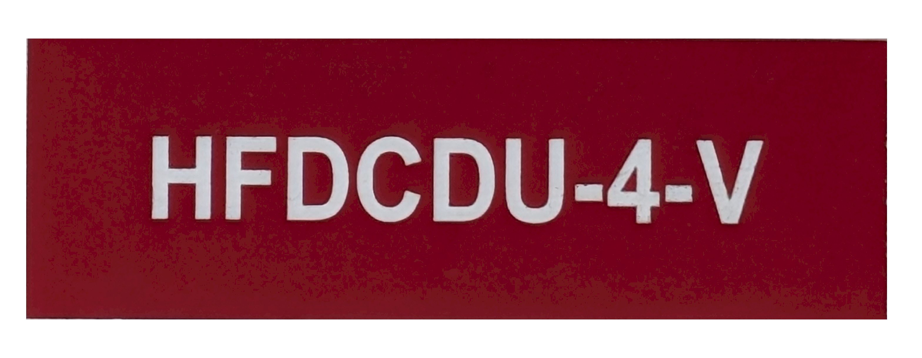 HFDCDU-4-V 75x25 Red Traffolyte