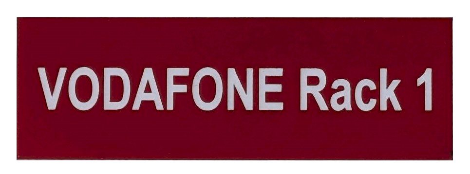 Label Traffolyte 75x25 VODAFONE Rack 1