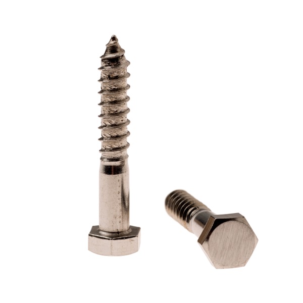 Hex Coach Screw SS316 M8 50mm 10PK