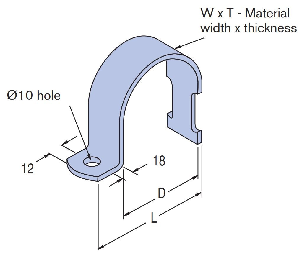 Saddle Clamp Unistrut HDG GB 48x83x32