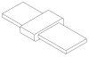 Mold Erico 90+F20 Bus Bar Horz Splice inline joint 25x3mm
