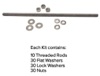 Coax Block Hardware Kit 8" Threaded Bar 10PK
