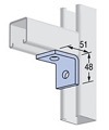 Angle Fitting Plate HDG 90D 51x48mm