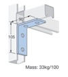 Strut Angle Fit. Plate Unist. HDG 90D 90x105mm